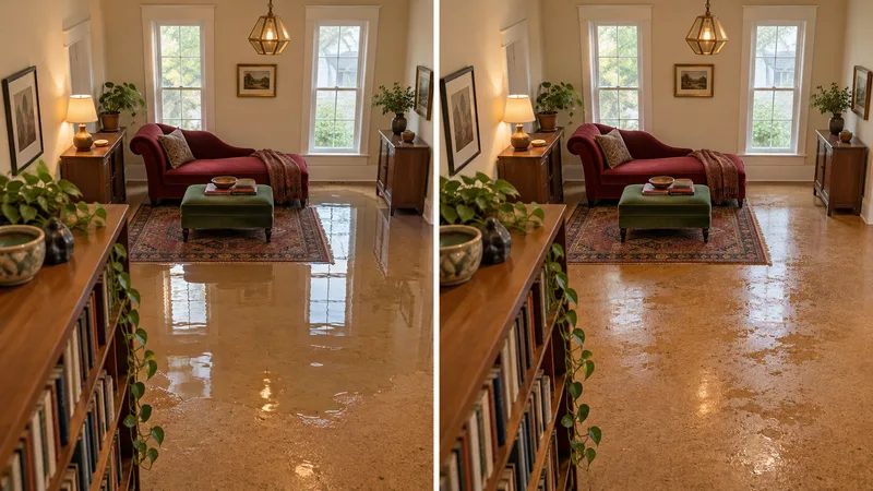 Original conceptual before-and-after bulk water extraction